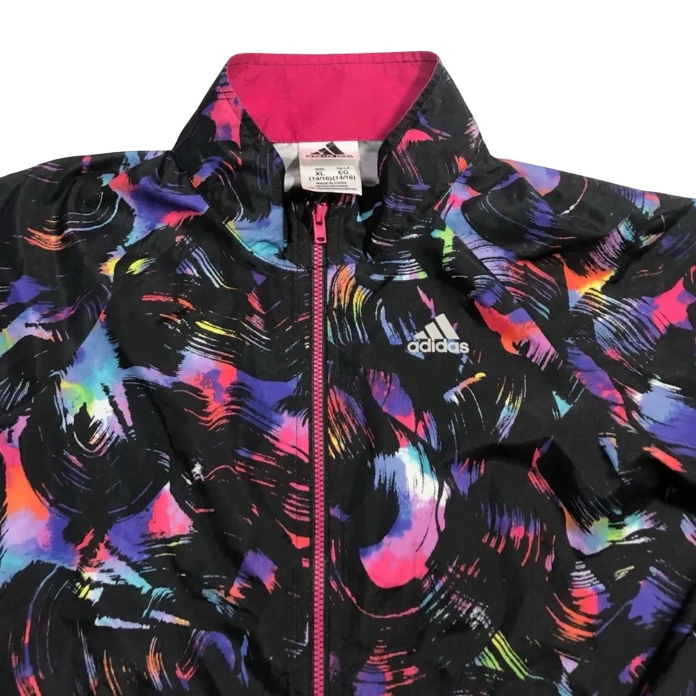 ADIDAS • Windbreaker Jacket Track Gym Workout Coverup